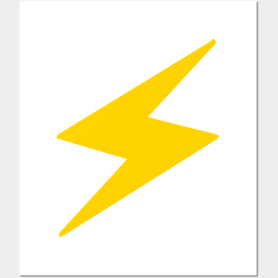 Lightning Bolt Emoticon Icon Posters and Art